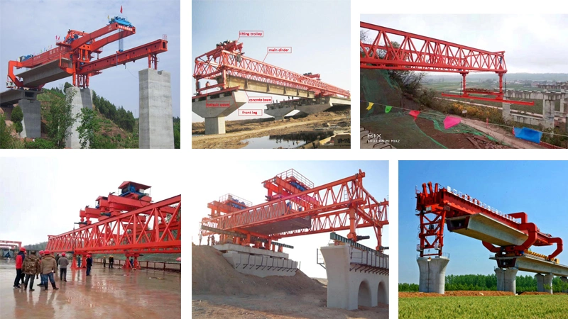 260t Concrete Railway Bridge Beam Launcher Machine Beam Erection Crane for Install