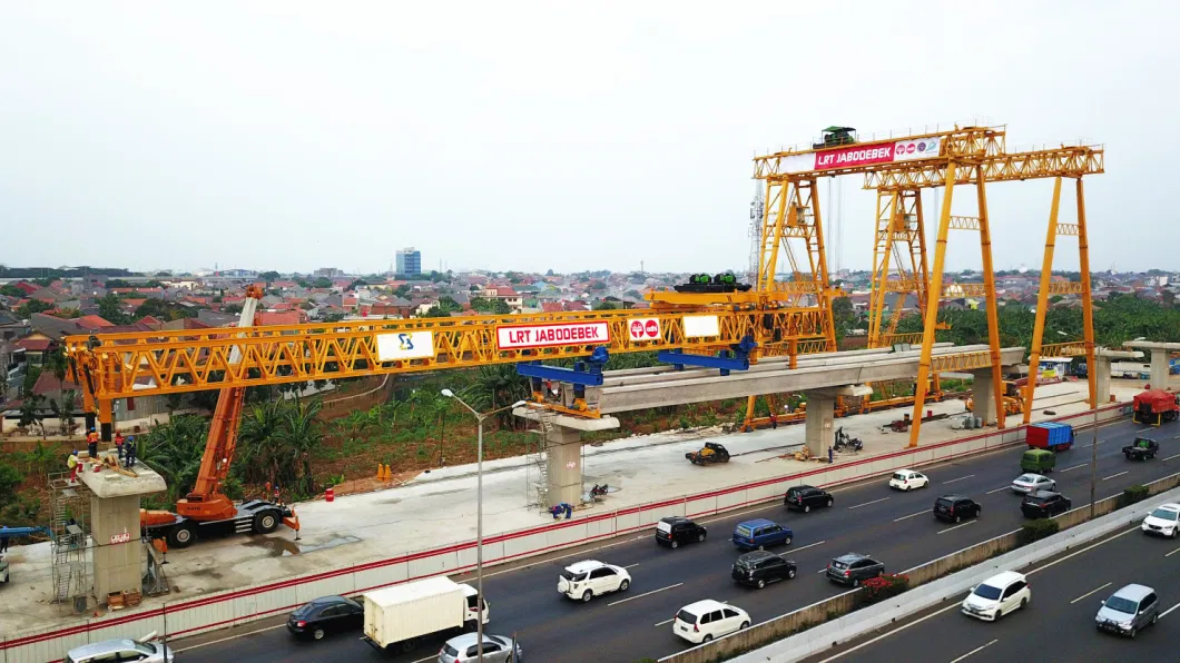 U Shape Girder Beam Launcher Jakarta Lrt Launching Girder