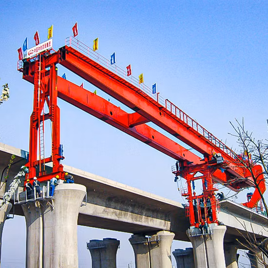 Lanciatore a doppia trave per la costruzione di ponti